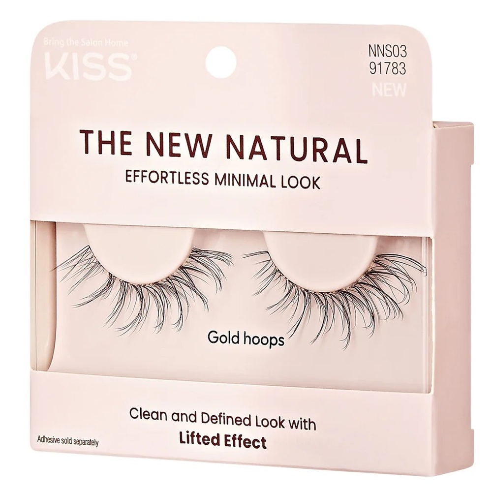 NEW! KISS Lashes The New Natural Effortless Minimal Look “Gold Hoops” NNS03